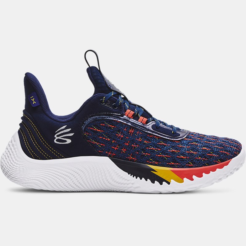 Under Armour Unisex Curry Flow 9 Basketball Shoes Midnight Navy / Orange / White 11